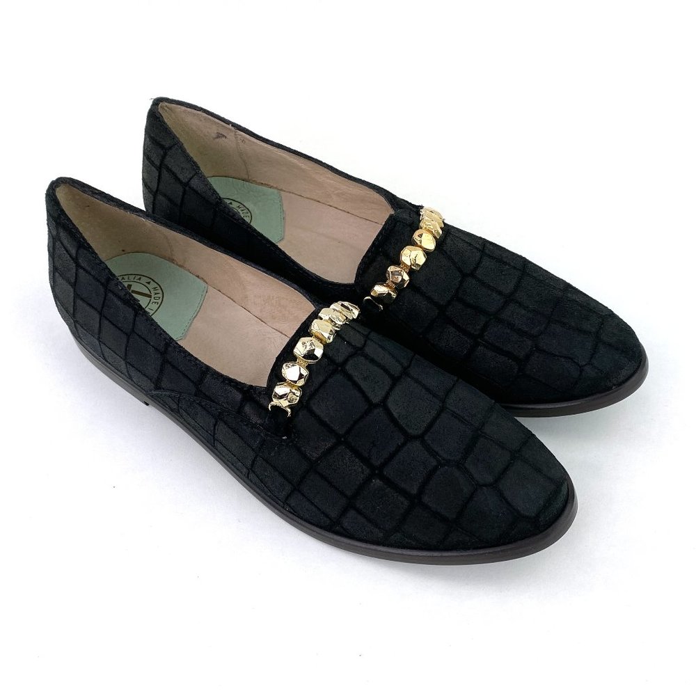 New Kid Elma Slip Black Flat Shoes Sz 37